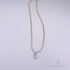 Stunning 18kt Gold, Pearl, & Diamond Pendant Necklace - 2