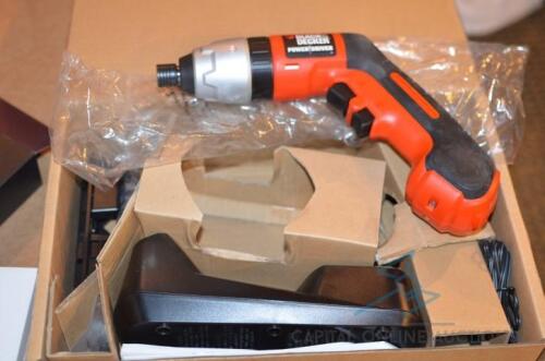 Black & Decker Power Drill w/ Charger and Bits - NEW