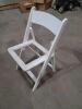 (30) White Wood Folding Chairs Missing Seats