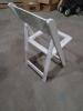 (30) White Wood Folding Chairs Missing Seats - 2