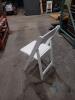 (50) White Wood Folding Chairs with Seats - 5