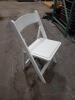 (30) White Wood Folding Chairs with Seats