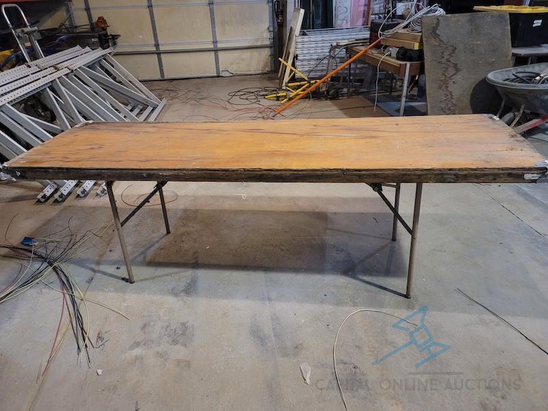 (10) 8ft X 30in Wood Folding Tables