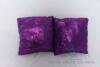 2 Purple Sequin Square Pillows - 2