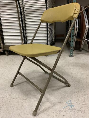 (50) Gold Poly Folding Chairs