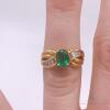 18kt Yellow Gold Emerald & Diamond Cocktail Ring - 4