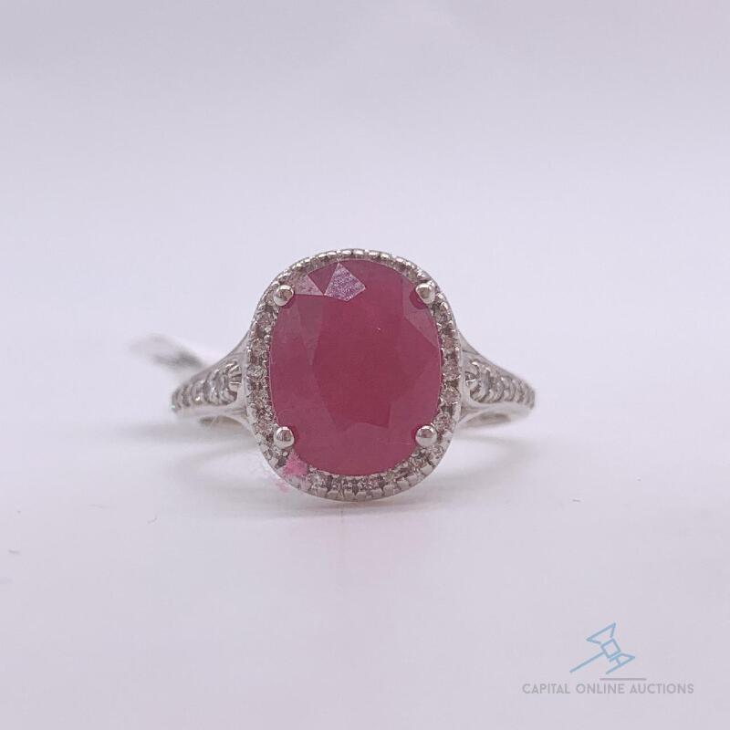 14kt Gold, Ruby, & Diamond Cocktail Ring