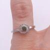 14kt Gold, Green Sapphire, & Diamond Halo Ring - 3