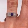 14kt Gold, Blue Sapphire, & Diamond Ring - 4