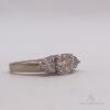 14kt Solid White Gold & Triple Diamond Band Ring - 3