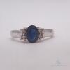 14kt Gold, Blue Sapphire, & Diamond Ring