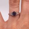 14kt Gold, Blue Sapphire, & Diamond Ring - 4