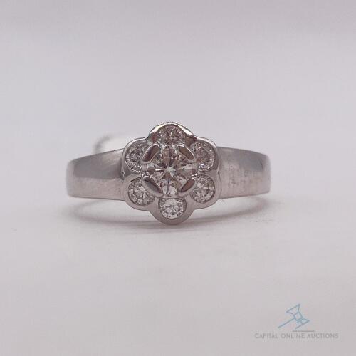 14kt White Gold & Diamond Ring