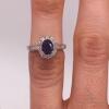 14kt Gold, Blue Sapphire, & Diamond Ring - 4