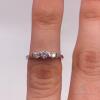 14kt Solid White Gold Diamond Band Ring - 3