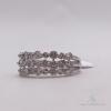 Stunning 14kt Solid White Gold Diamond Band Ring - 2