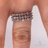 Stunning 14kt Solid White Gold Diamond Band Ring - 3