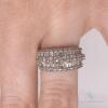 Amazing 14kt White Gold Diamond Band Ring - 4