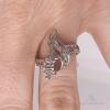 14kt Solid White Gold Diamond Ring - 3