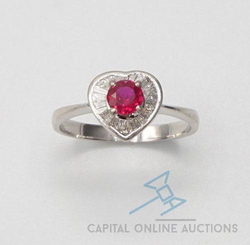 18kt Gold, Ruby & Diamond Cocktail Ring