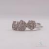 14kt Solid White Gold Diamond Band Ring - 2