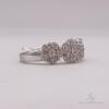 14kt Solid White Gold Diamond Band Ring - 3