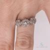 14kt Solid White Gold Diamond Band Ring - 4