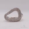 14kt Solid White Gold Diamond Band Ring