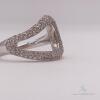 14kt Solid White Gold Diamond Band Ring - 3