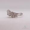 14kt Solid White Gold Diamond Ring - 2