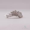 14kt Solid White Gold Diamond Ring - 3