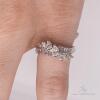 14kt Solid White Gold Diamond Ring - 4