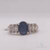 14kt Gold, Blue Sapphire, & Diamond Ring