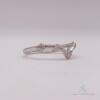 14kt Solid White Gold Diamond Band Ring - 2