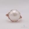 14kt Rose Gold, Pearl, & Diamond Ring - 2