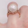 14kt Rose Gold, Pearl, & Diamond Ring - 5