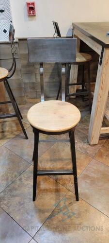 8 Metal & Wood Bar Stools