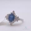 Beautiful 14kt Gold, Blue Sapphire, & Diamond Cocktail Ring - 2