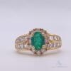 18kt Gold, Emerald, & Diamond Cocktail Ring