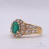 18kt Gold, Emerald, & Diamond Cocktail Ring - 2