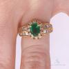 18kt Gold, Emerald, & Diamond Cocktail Ring - 4