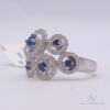 14kt Gold, Blue Sapphire, & Diamond Ring - 2