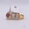 18kt Gold, Ruby, & Diamond Ring - 2