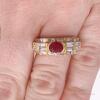 18kt Gold, Ruby, & Diamond Ring - 4