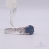 14kt Gold, Blue Sapphire, & Diamond Ring - 3