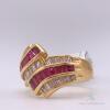 18kt Gold, Ruby & Diamond Cocktail Ring - 2