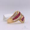 18kt Gold, Ruby & Diamond Cocktail Ring - 3