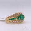 18kt Gold, Emerald, & Diamond Cocktail Ring - 3