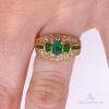 18kt Gold, Emerald, & Diamond Cocktail Ring - 4