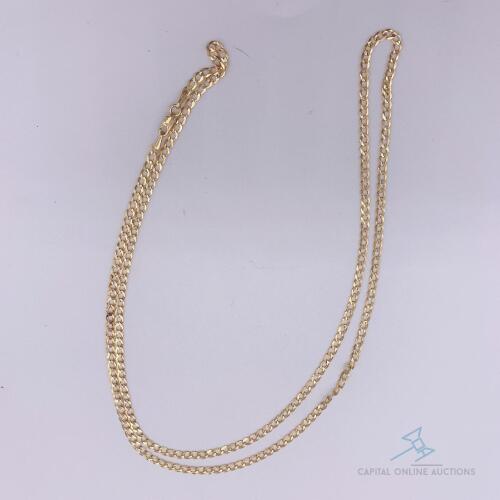 14kt Solid Yellow Gold Chain Necklace - 21 inches